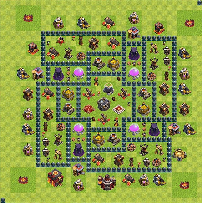 Base plan TH10 (design / layout) for Farming, #48