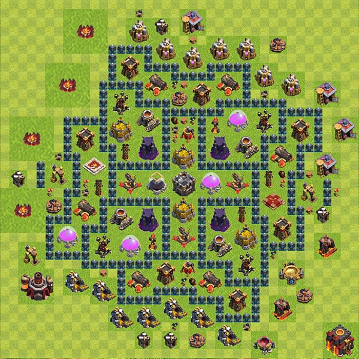 Base plan TH10 (design / layout) for Farming, #63