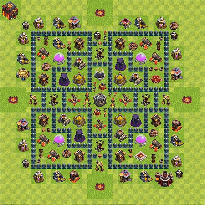 Base plan TH10 (design / layout) for Farming, #64