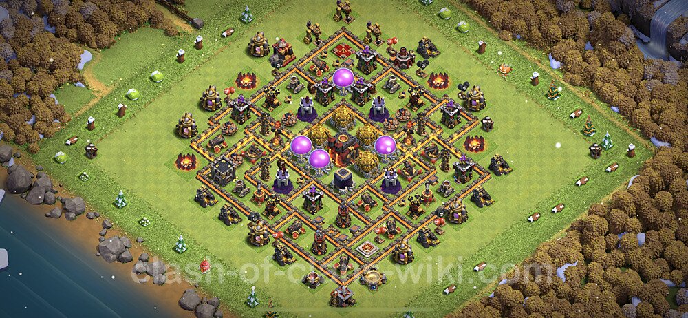 Base plan TH10 (design / layout) with Link, Anti Everything for Farming, #790