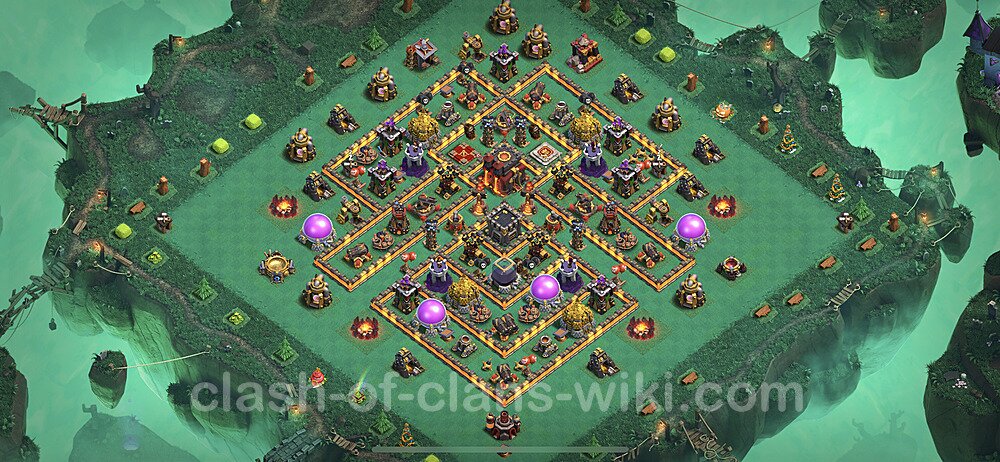 Base plan TH10 (design / layout) with Link, Anti 2 Stars, Anti Everything for Farming 2023, #917