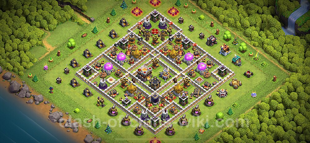 Anti Everything TH11 Base Plan with Link, Hybrid, Copy Town Hall 11 Design 2024, #1772