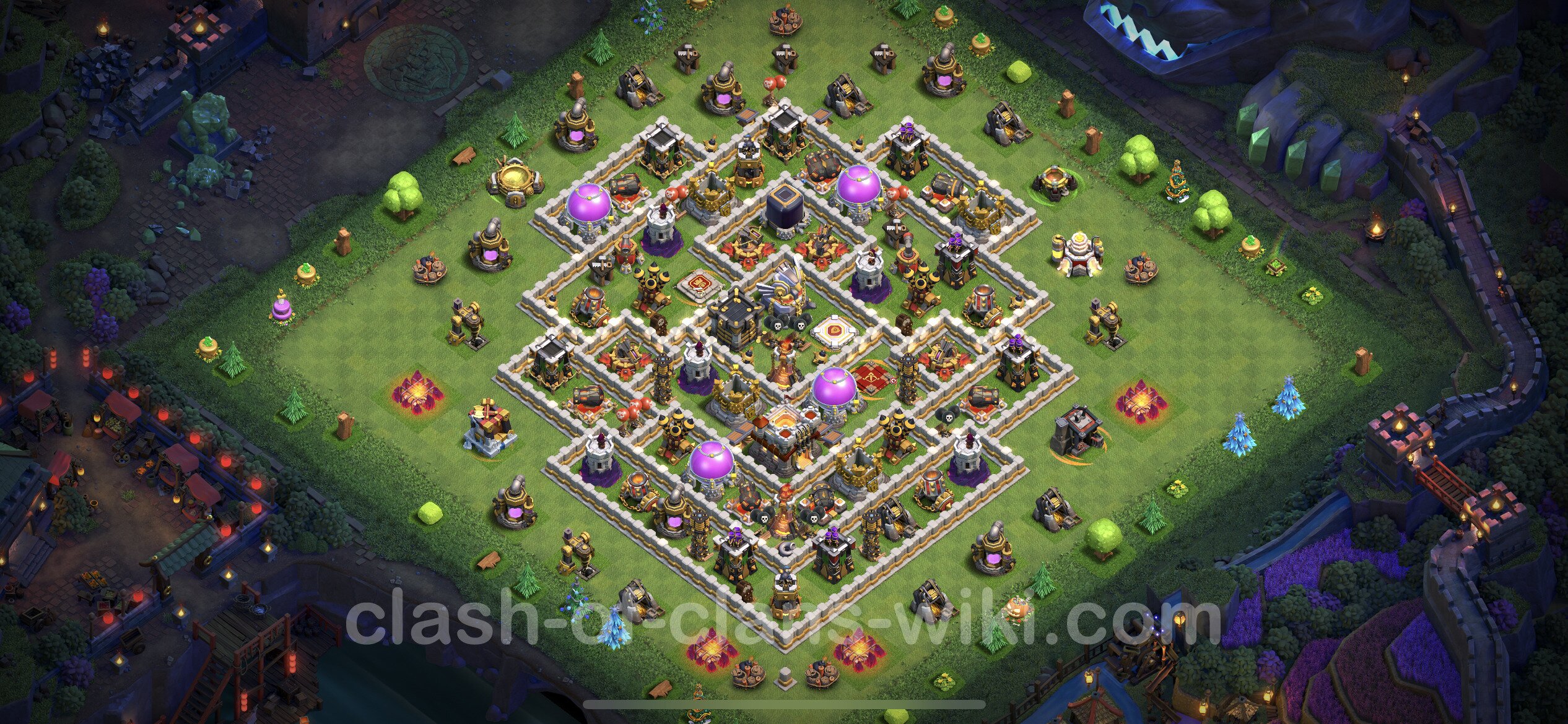 Farming Base Th With Link Anti Stars Hybrid Clash Of Clans