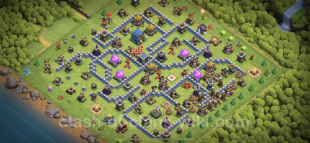 Full Upgrade TH12 Base Plan with Link, Anti 3 Stars, Copy Town Hall 12 Max Levels Design 2024, #1433