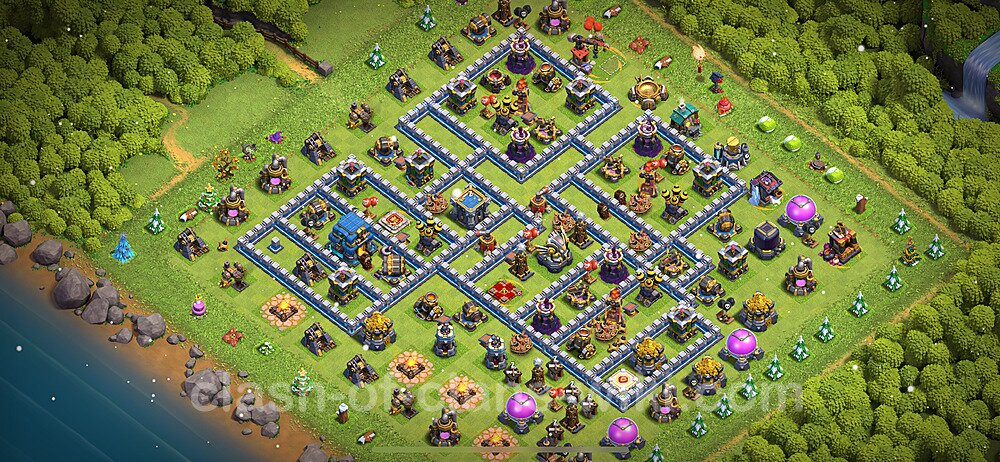 TH12 Anti 3 Stars Base Plan with Link, Copy Town Hall 12 Base Design 2024, #1632