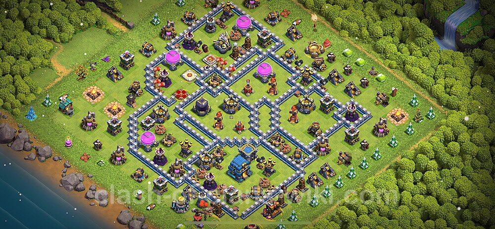 Base plan TH12 Max Levels with Link, Anti 3 Stars for Farming 2024, #1405