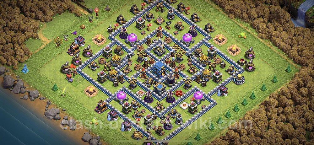Base plan TH12 (design / layout) with Link, Hybrid, Legend League for Farming, #3