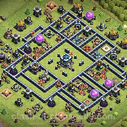 Base plan (layout), Town Hall Level 13 for trophies (defense) (#21)