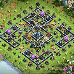 Base plan (layout), Town Hall Level 13 for trophies (defense) (#780)