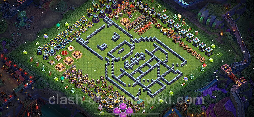 TH13 Troll Base Plan with Link, Copy Town Hall 13 Funny Art Layout 2024, #49