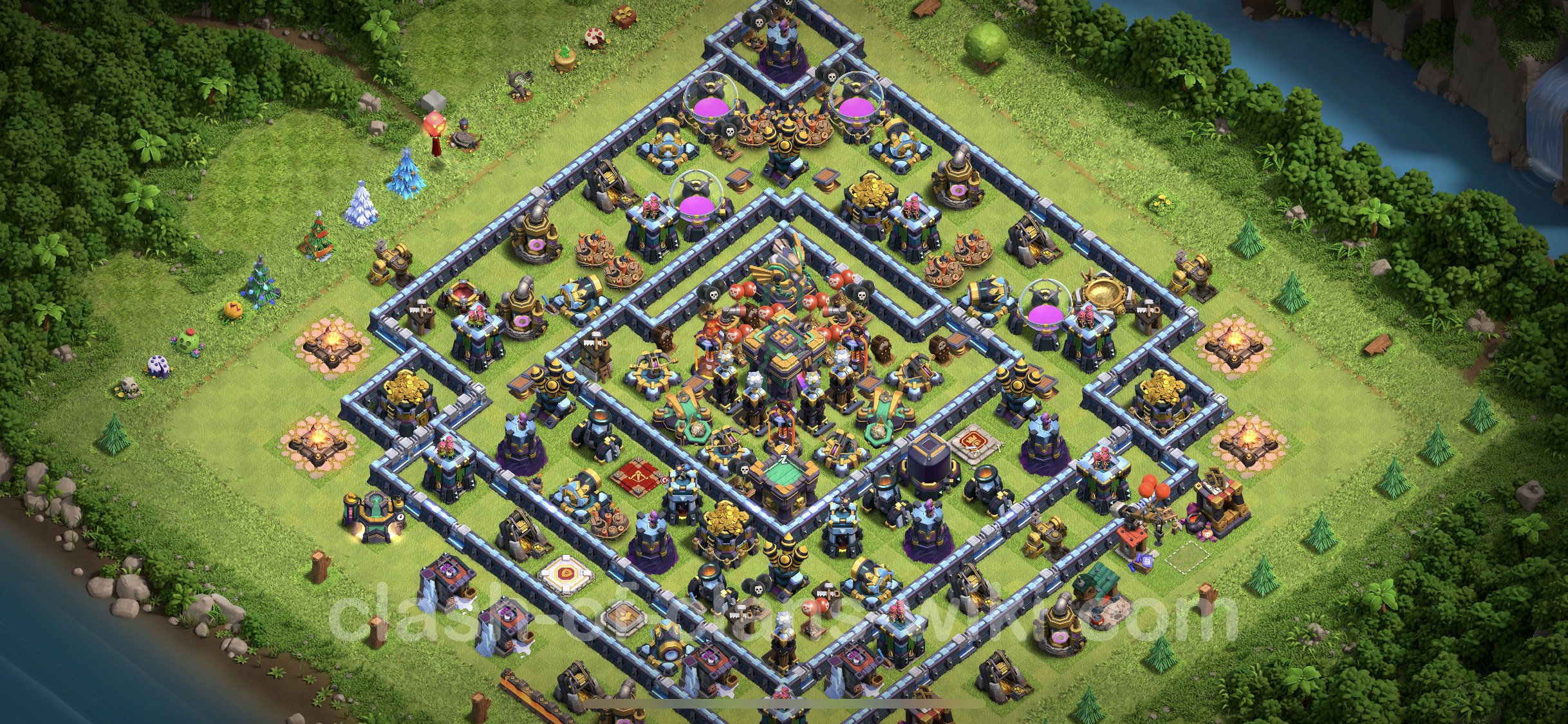 Best Anti 2 Stars Base TH14 With Link Hybrid Town Hall Level 14 Base