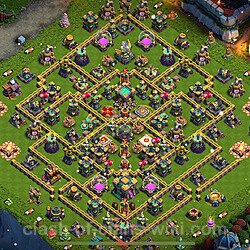 Base plan (layout), Town Hall Level 14 for trophies (defense) (#1544)