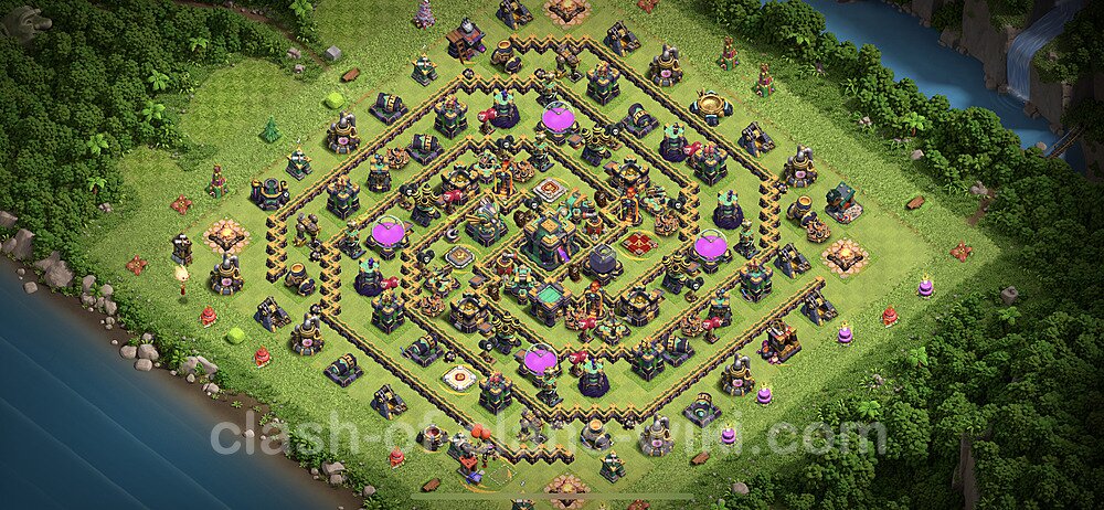 Base plan TH14 (design / layout) with Link, Anti Everything for Farming 2023, #41