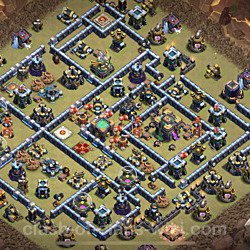 Base plan (layout), Town Hall Level 14 for clan wars (#5)