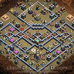 Base plan (layout), Town Hall Level 14 for clan wars (#74)