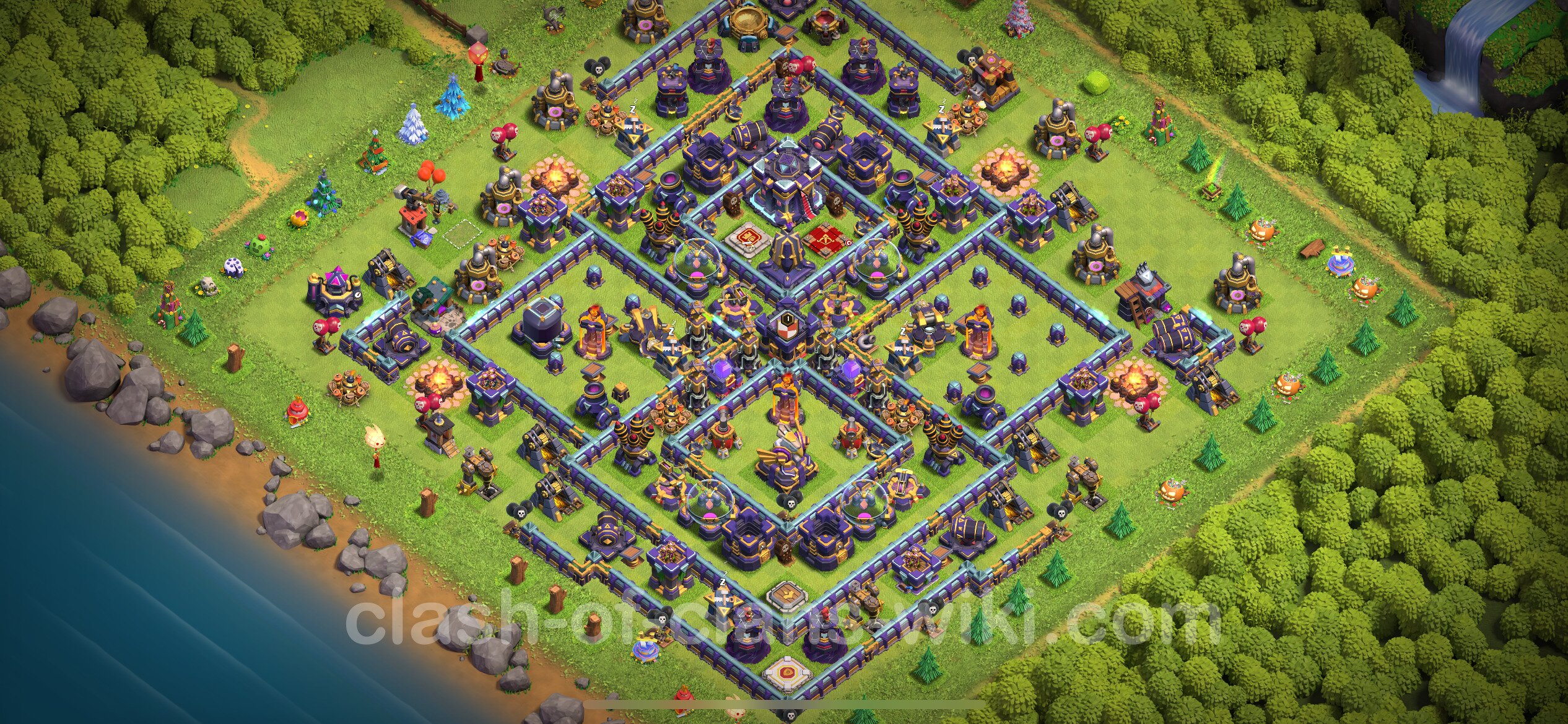 Best Base Th With Link Hybrid Anti Everything Town Hall Level