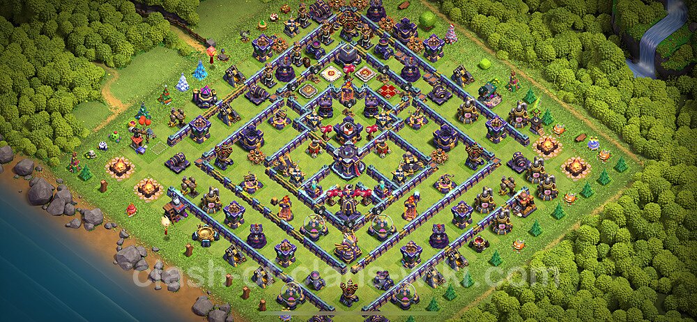 TH15 Anti 3 Stars Base Plan with Link, Copy Town Hall 15 Base Design 2024, #1383