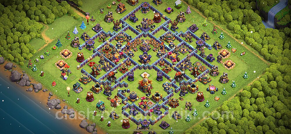 TH16 Trophy Base Plan with Link, Copy Town Hall 16 Base Design 2024, #1601