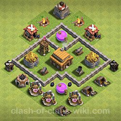 Base plan (layout), Town Hall Level 3 for trophies (defense) (#138)