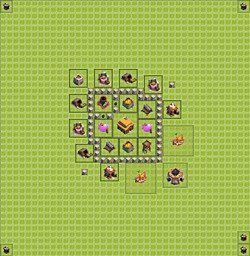 Base plan (layout), Town Hall Level 3 for trophies (defense) (#14)