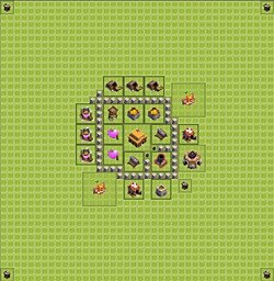 Base plan (layout), Town Hall Level 3 for trophies (defense) (#15)