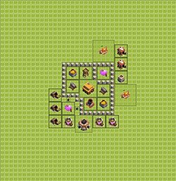 Расстановка базы Ратуша уровень 3 для набора кубков (#16)