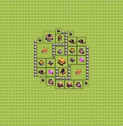 Base plan (layout), Town Hall Level 3 for trophies (defense) (#18)