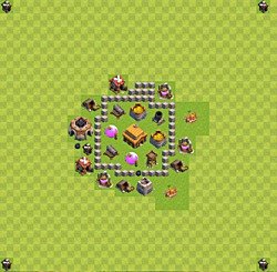 Base plan (layout), Town Hall Level 3 for trophies (defense) (#25)