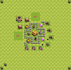 Base plan (layout), Town Hall Level 3 for trophies (defense) (#26)