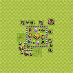 Base plan (layout), Town Hall Level 3 for trophies (defense) (#31)