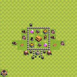 Base plan (layout), Town Hall Level 3 for trophies (defense) (#32)