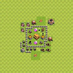 Base plan (layout), Town Hall Level 3 for trophies (defense) (#35)
