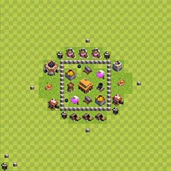 Base plan (layout), Town Hall Level 3 for trophies (defense) (#36)
