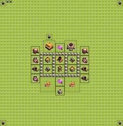 Base plan (layout), Town Hall Level 3 for farming (#10)
