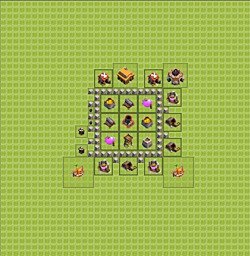 Base plan (layout), Town Hall Level 3 for farming (#11)
