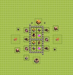 Base plan (layout), Town Hall Level 3 for farming (#12)
