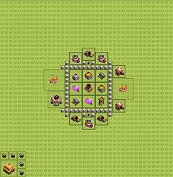 Base plan (layout), Town Hall Level 3 for farming (#13)