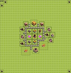 Base plan (layout), Town Hall Level 3 for farming (#14)