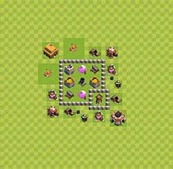 Base plan (layout), Town Hall Level 3 for farming (#21)
