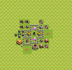 Base plan (layout), Town Hall Level 3 for farming (#23)
