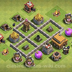 Base plan (layout), Town Hall Level 3 for farming (#40)