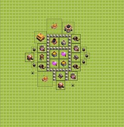 Base plan (layout), Town Hall Level 3 for farming (#6)