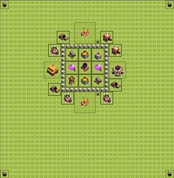 Base plan (layout), Town Hall Level 3 for farming (#7)