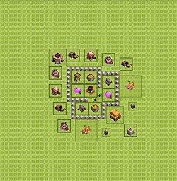 Base plan (layout), Town Hall Level 3 for farming (#9)