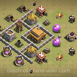 Base plan (layout), Town Hall Level 3 for clan wars (#10)
