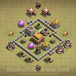 Base plan (layout), Town Hall Level 3 for clan wars (#2)
