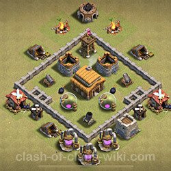 Base plan (layout), Town Hall Level 3 for clan wars (#23)