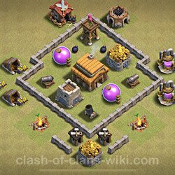 Base plan (layout), Town Hall Level 3 for clan wars (#26)