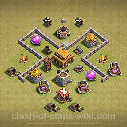 Base plan (layout), Town Hall Level 3 for clan wars (#32)