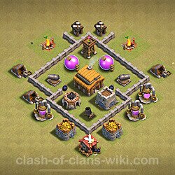 Base plan (layout), Town Hall Level 3 for clan wars (#36)